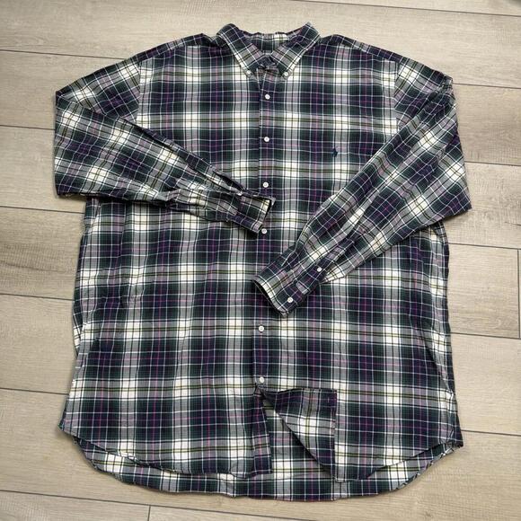 Polo Ralph Lauren 3XLT Red Black Plaid Shirt Long Sleeve Classic Fit Button Down - Picture 2 of 8